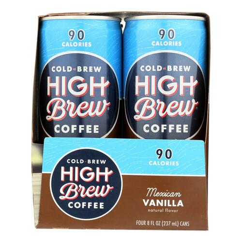 High Brew Coffee Coffee - Ready To Drink - Mexican Vanilla - 4/8 Oz - Case Of 6 - 854560005414