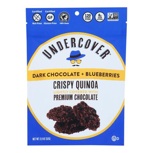 Undercover Quinoa - Crispy Quinoa Dk Ch Blbry - Case Of 12 - 2 Oz - 854571007070