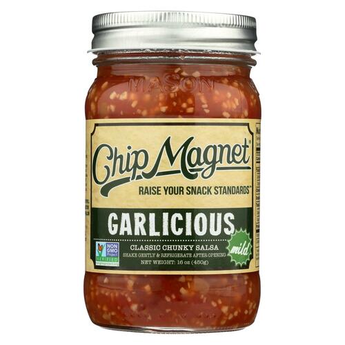 Chip Magnet Salsa Sauce Appeal - Salsa - Garlicious - Case Of 6 - 16 Oz. - 854616007034