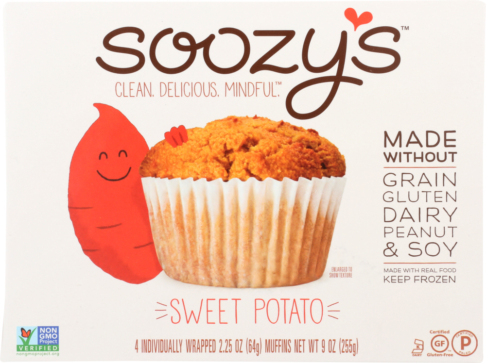 SOOZYS: Sweet Potato Muffin, 9 oz - 0854640007086