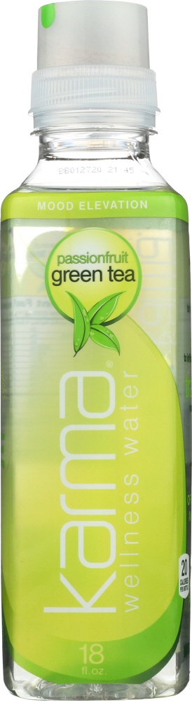 KARMA: Wellness Water Passionfruit Green Tea, 18 oz - 0854651003121