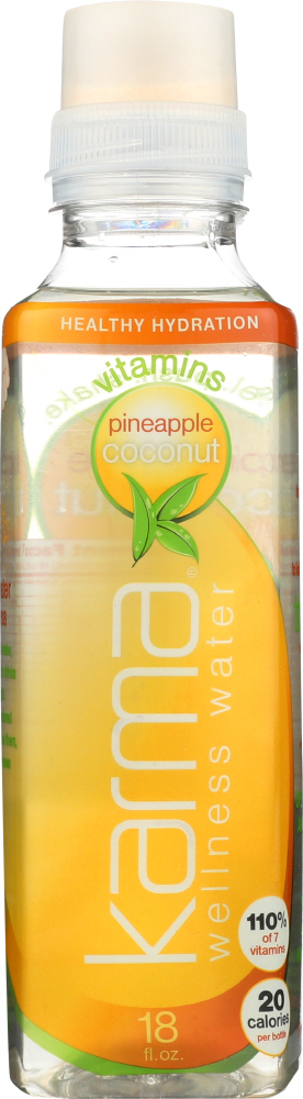 KARMA: Wellness Water Pineapple Coconut, 18 oz - 0854651003169
