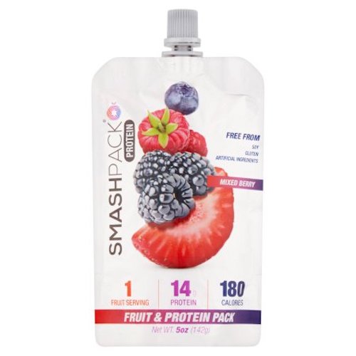 SMASH PACK: Fruit & Protein Pack Mixed Berry, 5 oz - 0854834005027