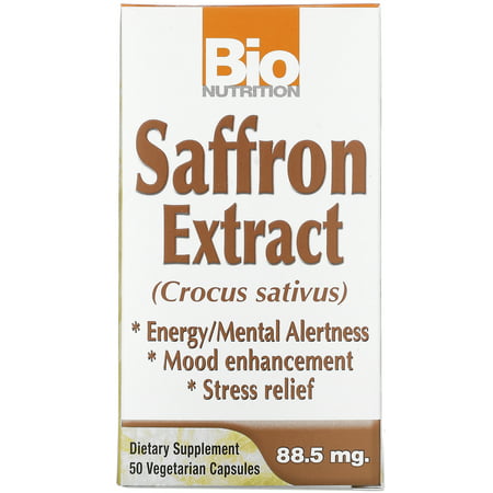 Saffron Extract 50 Vegetarian Capsules Bio Nutrition - 854936003174