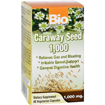 Bio Nutrition Caraway Seed 1 000 mg - 1000 mg - 60 Vegetarian Capsules Single Herb Supplements - 854936003181