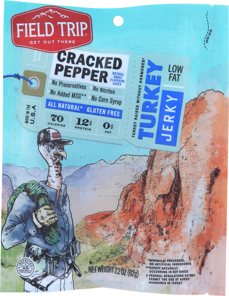 FIELDTRIP: Jerky Turkey Cracked Pepper #7, 2.2 oz - 0854966005063