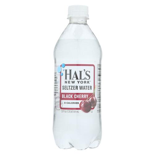 Hal's New York Seltzer Hal's New York Carbonated Seltzer Water Black Cherry - Case Of 24 - 20 Fz - 855036005037