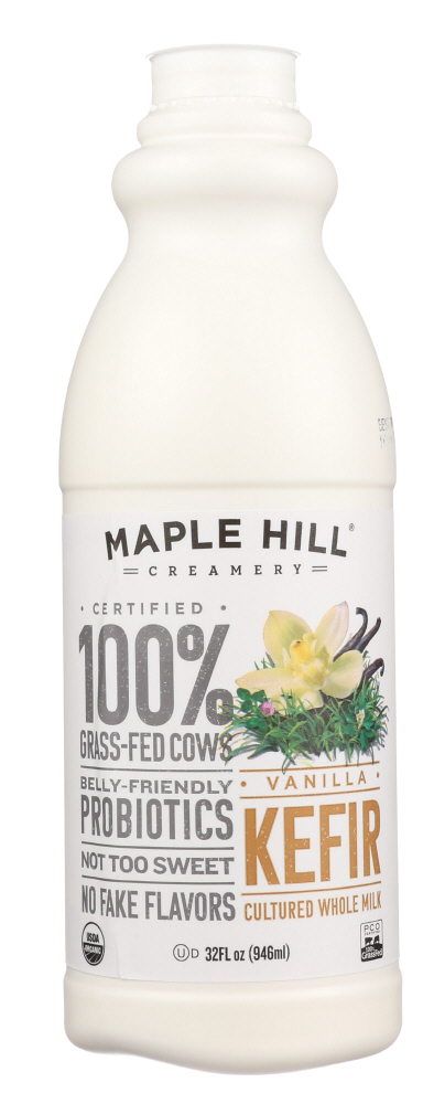 MAPLE HILL CREAMERY: Vanilla Whole Milk Kefir, 32 oz - 0855088005344