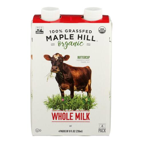 Maple Hill Creamery - Milk Shlf Stbl Whole Wht - Case Of 4-4/8 Fz - 855088005955