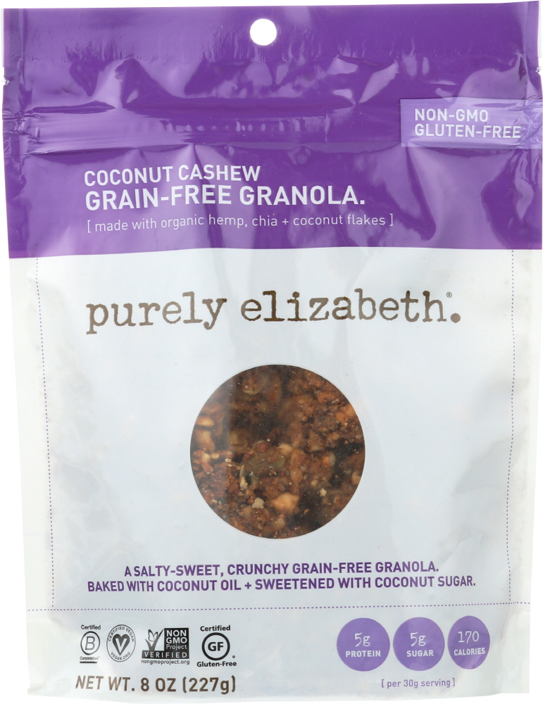 PURELY ELIZABETH: Grain Free Granola Coconut Cashew, 8 oz - 0855140002700