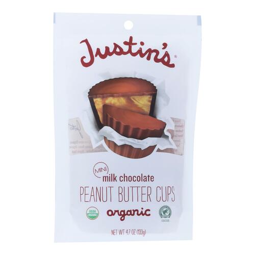 Justin's Nut Butter Peanut Butter Cups - Organic - Milk Chocolate - Mini - Case Of 6 - 4.7 Oz. - 855188003981