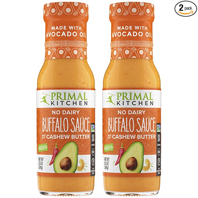 Primal Kitchen No Dairy Buffalo Sauce, Whole30 Approved, Certified Paleo, and Keto Certified, Pack of Two - 855232007248