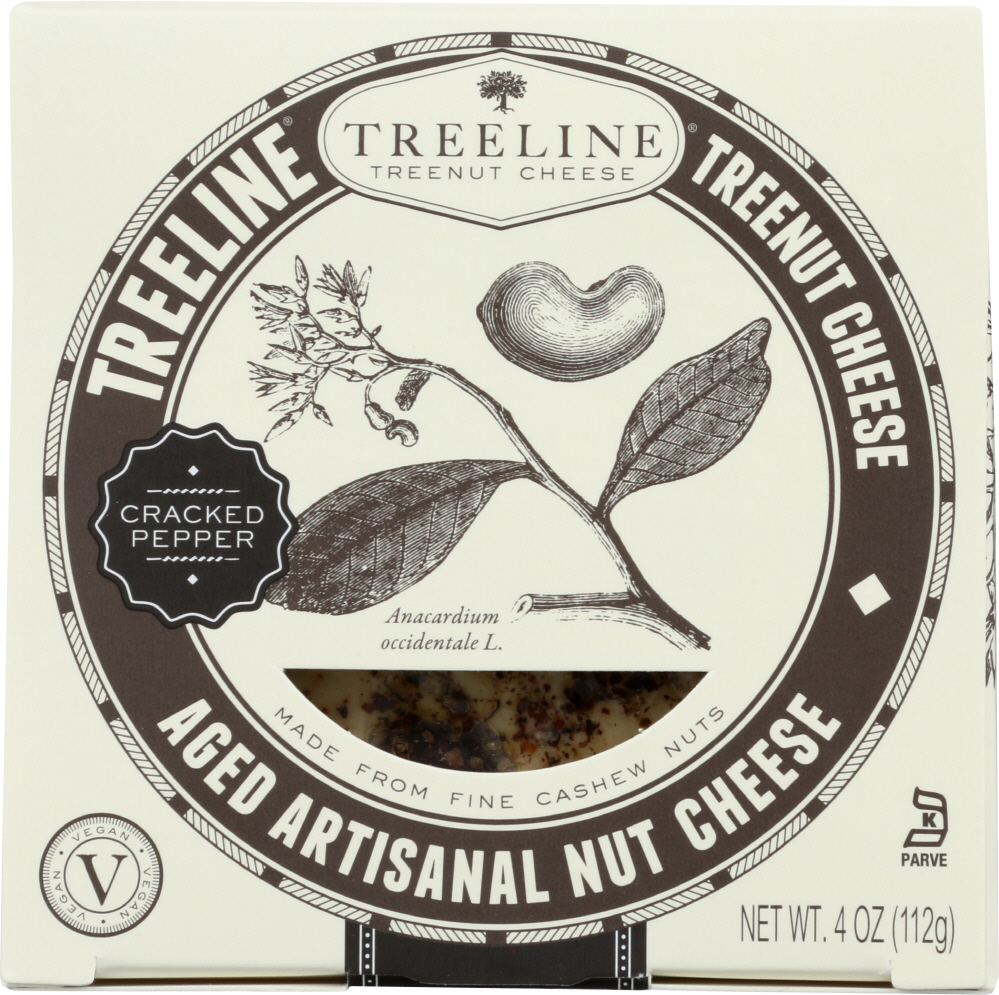 TREELINE: Cracked Pepper Aged Nut Cheese, 4 oz - 0855312004068