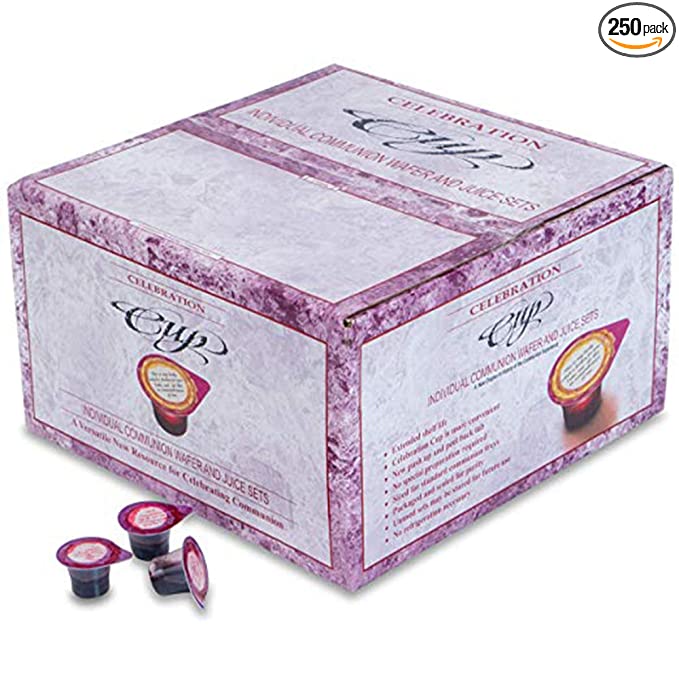Celebration Cup -Prefilled Communion Cups and Wafer Set (Pack of 250) - 810025562243