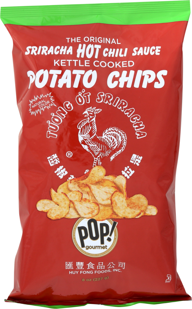 Pop! Gourmet, Potato Chips, Sriracha Hot Chili Sauce - 855332005397