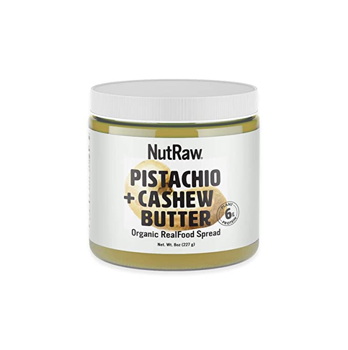 Nutrawbar, 100% Raw Pistachio + Cashews Butter, Organic Superfood Spread 8oz - 855372005418