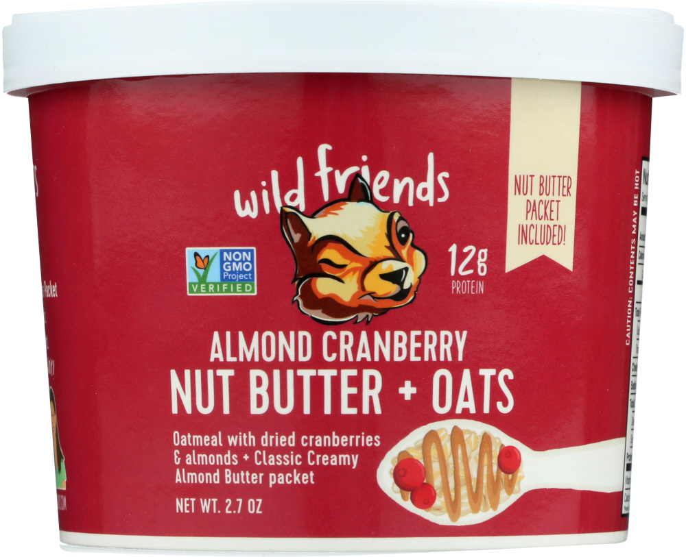 WILD FRIENDS: Oat Cup Almond Cranberry, 2.7 oz - 0855387006714