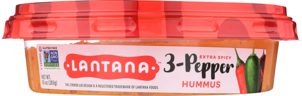 LANTANA: Hummus Extra Spicy 3 Pepper, 10 oz - 0855432004689