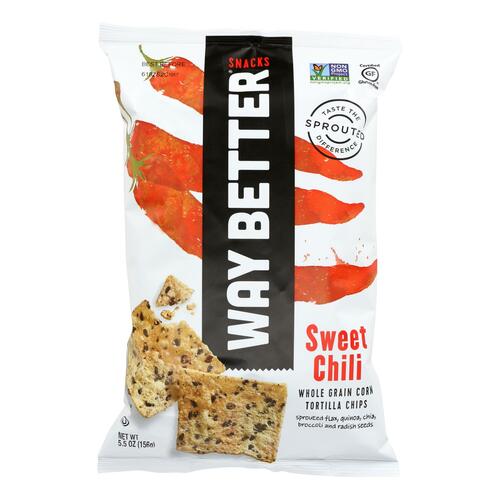 Way Better Snacks Tortilla Chips - Sweet Chili - Case Of 12 - 5.5 Oz. - 855564003048