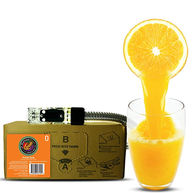  Bar Beverages Florida Style Craft Orange Juice (3 Gallon Bag-in-Box Syrup Concentrate) - Box Pours 15 Gallons of Orange Juice - Use with Bar Gun, Soda Fountain or SodaStream  - 855577006104