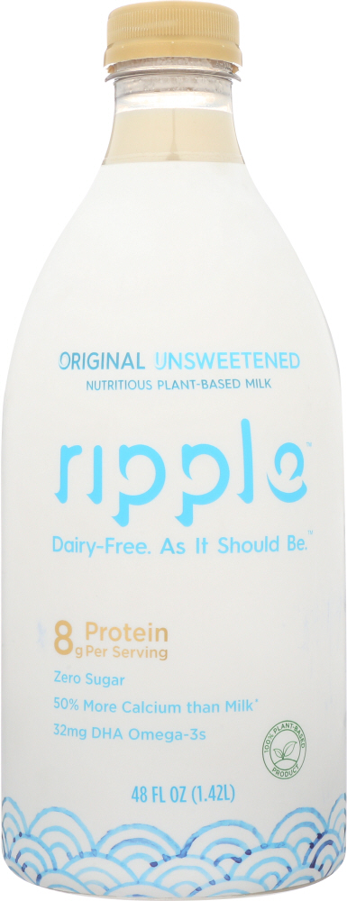 RIPPLE: Milk Unsweetened Original, 48 oz - 0855643006045