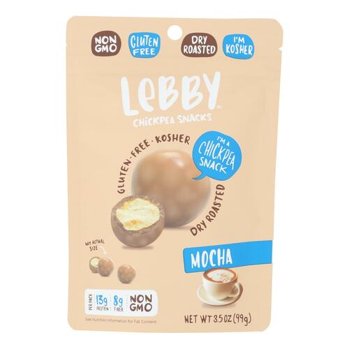 Lebby Snacks - Chickpea Snacks Mocha - Case Of 6 - 3.5 Oz - 855684006271