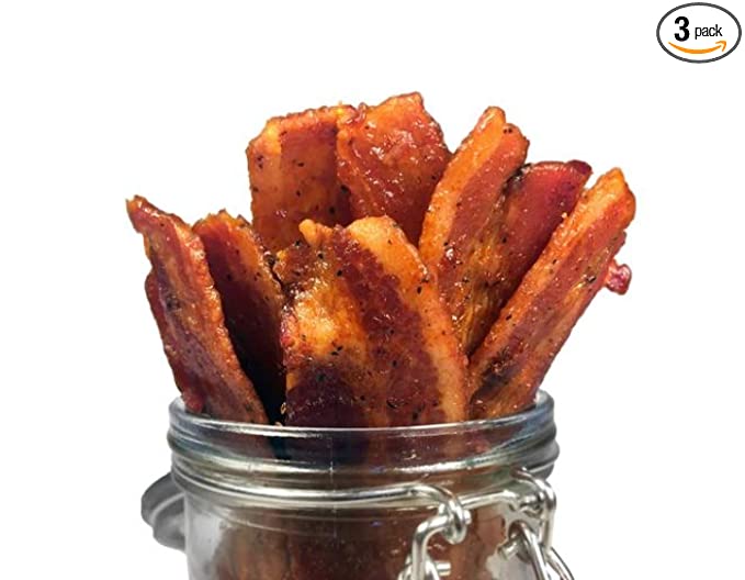  Mission Meats Delicious Uncured Kickin Sriracha Bacon Jerky Hand Crafted Small Batch Gluten Free MSG Free Nitrate Nitrite Free Paleo Healthy Snacks Natural Meat Sticks Beef Sticks Protein Snacks  - 855708007284