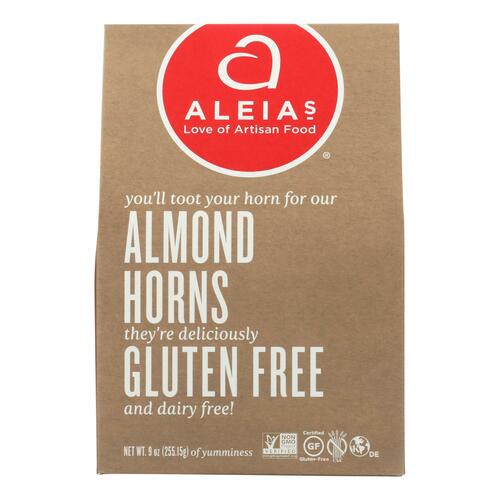 Aleia's - Gluten Free Cookies - Almond Horns - Case Of 6 - 9 Oz. - 855930001548