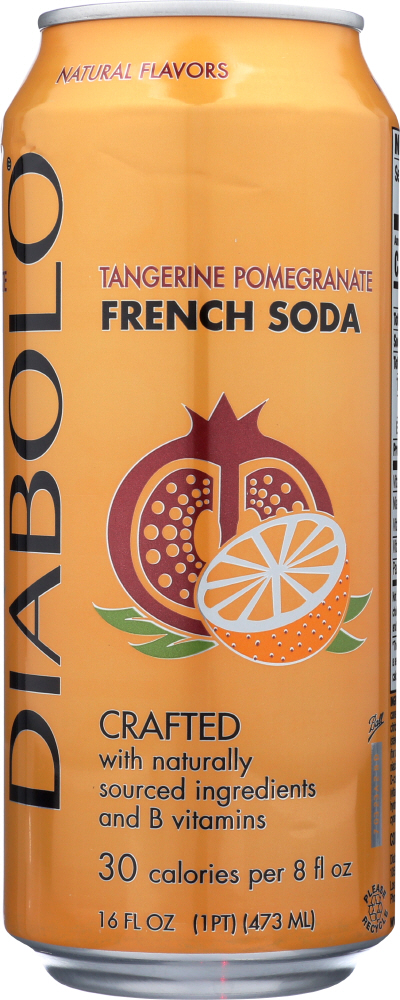 DIABOLO: Tangerine Pomegranate French Soda, 16 oz - 0855943002259