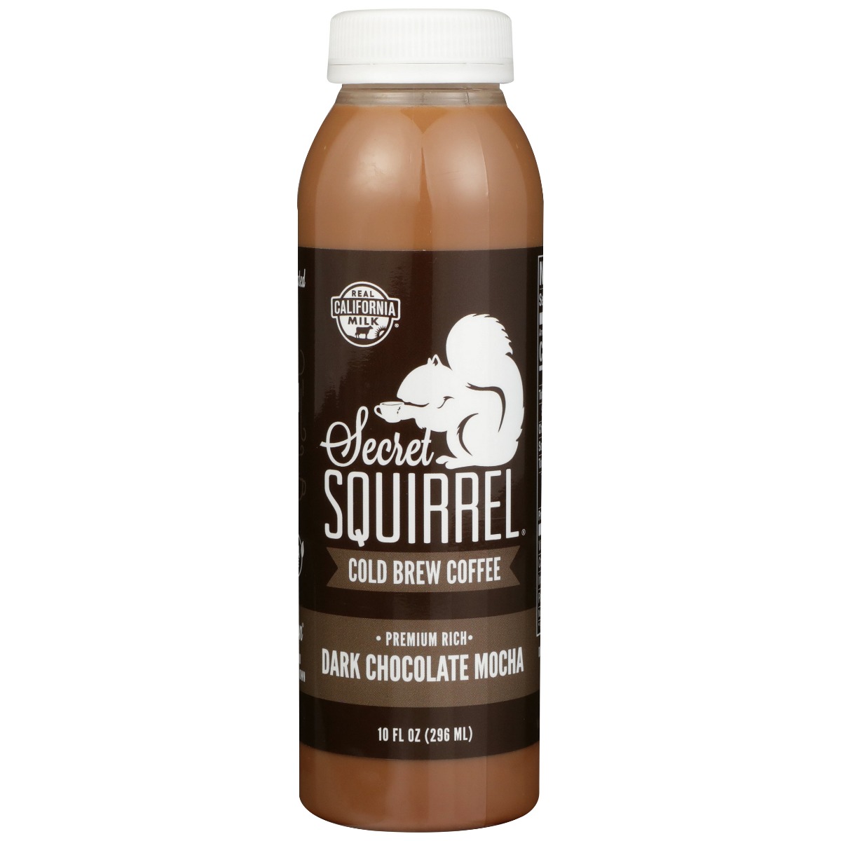 SECRET SQUIRREL: Cold Brew Coffee Dark Chocolate Mocha, 10 oz - 0855994004479