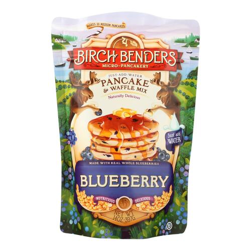 Birch Benders Pancake And Waffle Mix - Blueberry - Case Of 6 - 14 Oz. - 0856017003776