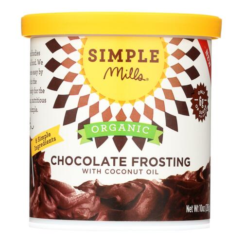 Simple Mills Organic Frosting - Chocolate - Case Of 6 - 10 Oz - 856069005087