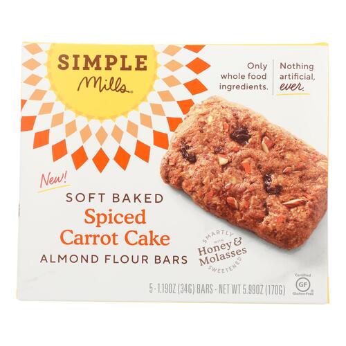 Soft Baked Spiced Carrot Cake Almond Flour Bars, Spiced Carrot Cake - soft