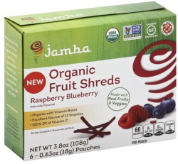 JAMBA: Organic Fruit Shreds Raspberry Blueberry, 3.8 oz - 0856155005083