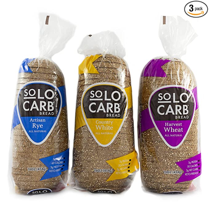  SoLo Carb Bread (All Varieties), Pack of 3  - 856174002308