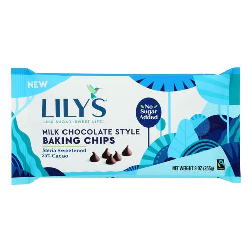 Lily's Sweets - Baking Chips Milk Choclat - Case Of 12 - 9 Oz - 0856481003906