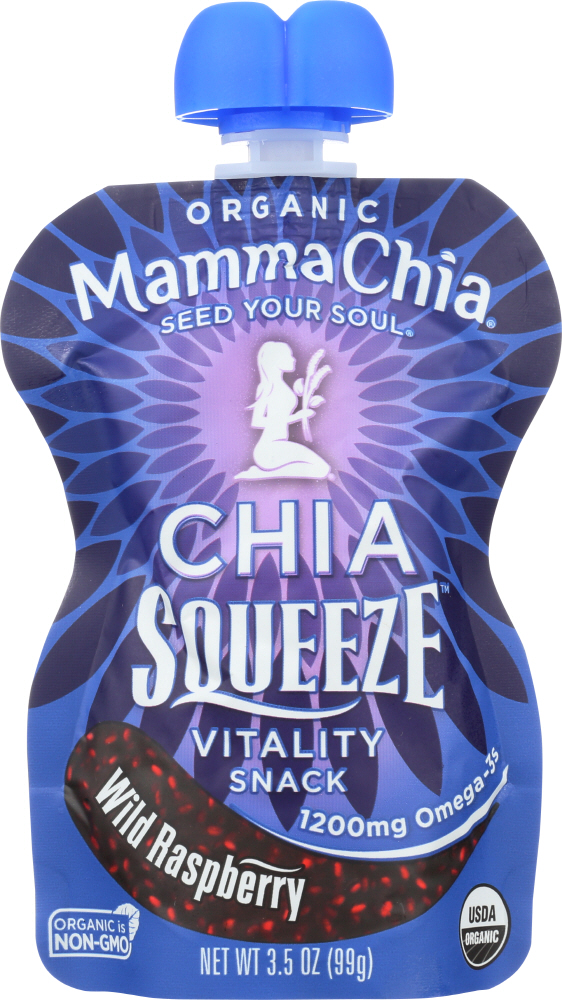 Mamma Chia, Chia Squeeze, Vitality Snack, Wild Raspberry - mamma
