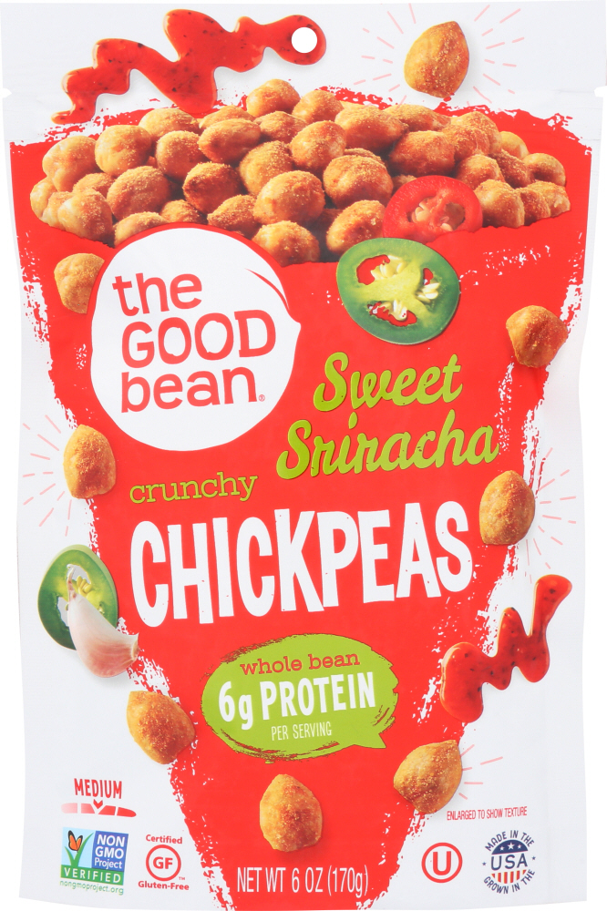 THE GOOD BEAN: Chickpea Sweet Sriracha, 6 oz - 0856651002227