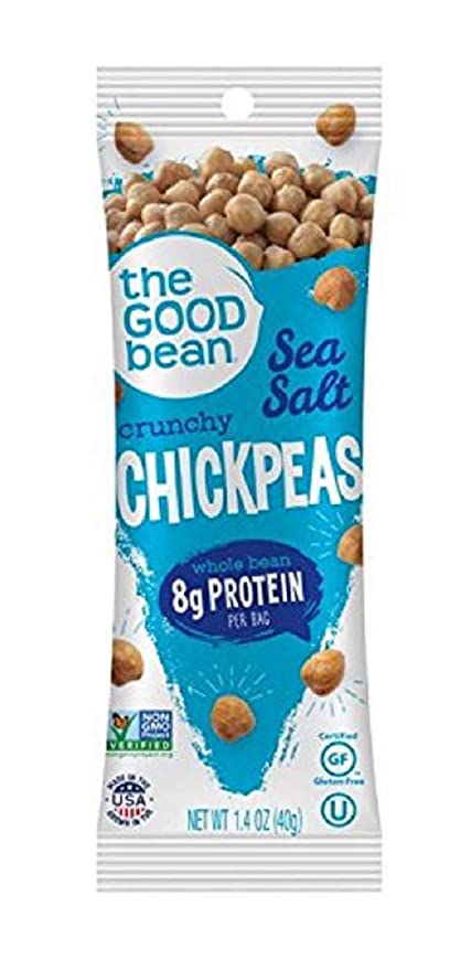  The Good Bean Chickpeas Snacks Grab & Go, Sea Salt, 1.4 Ounce, 10 Count Chickpea  - 856651002289