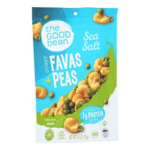 The Good Bean Fava/peas - Sea Salt - Case Of 6 - 6 Oz - 856651007789