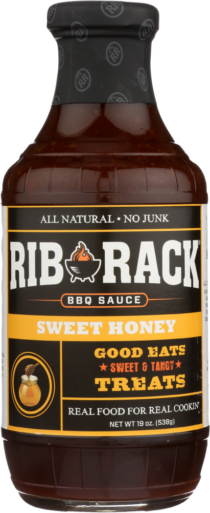 RIB RACK: Sweet Honey BBQ Sauce, 19 oz - 0856663004011