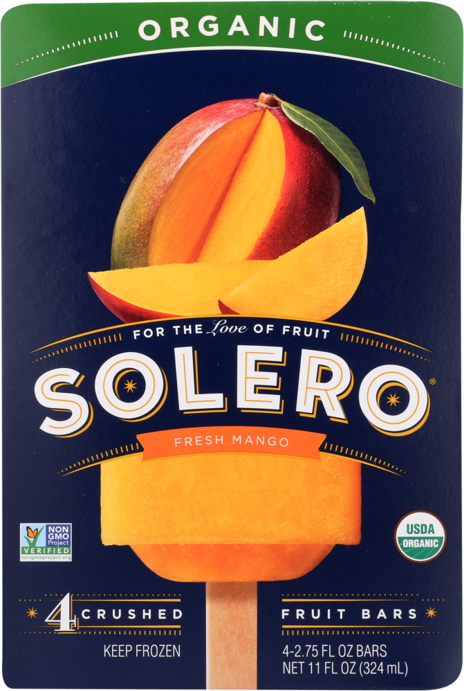 SOLERO: Bar Mango Organic, 11 oz - 0856698007117