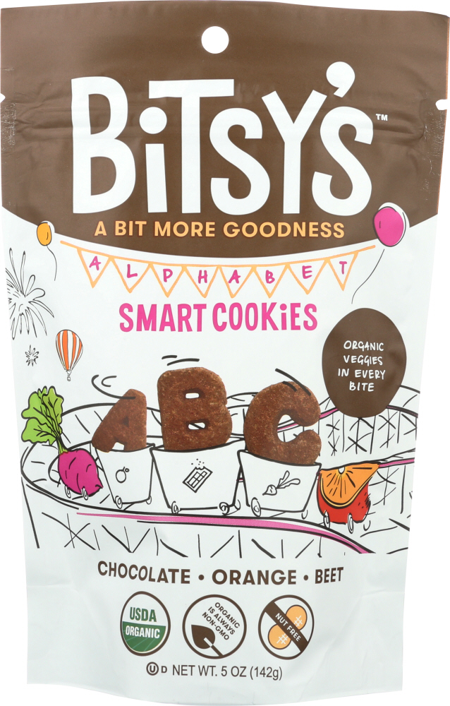Bitsy'S Brainfood, Organic Smart Cookies, Orange Chocolate Beet - 856725003310