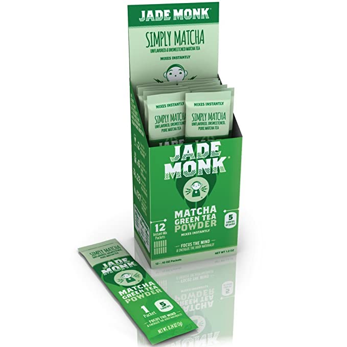 On-The-Go Matcha Green Tea Powder Single Serve Packets - Enjoy Anytime, Anywhere - All Natural, Mixes Instantly - 856733003272