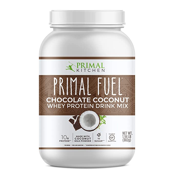 Primal Kitchen Primal Fuel Chocolate Coconut Whey Protein Powder, Gluten and Soy Free, 1.94 Pounds - 856769006094