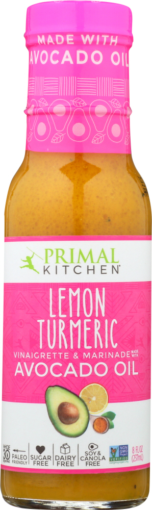 Lemon Turmeric Avocado Oil Vinaigrette & Marinade, Lemon Turmeric - 856769006575