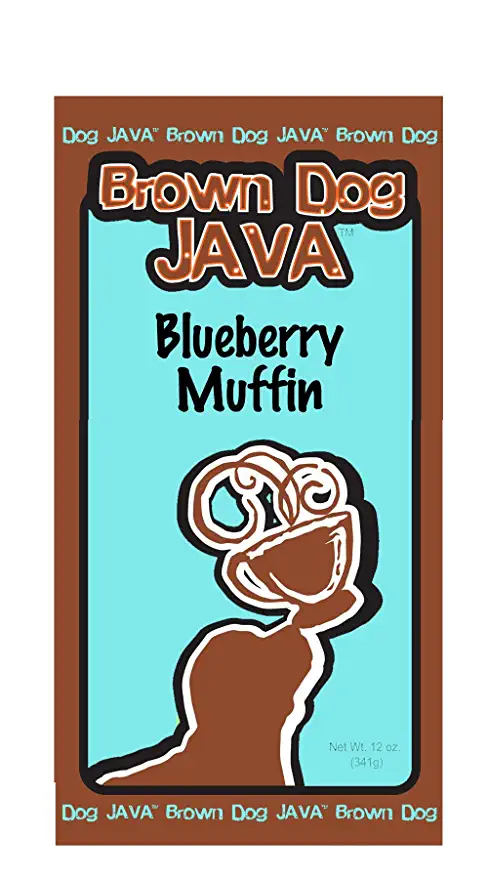 Brown Dog Java's Blueberry Muffin gourmet flavored coffee in a 12 oz bag - 856802003677