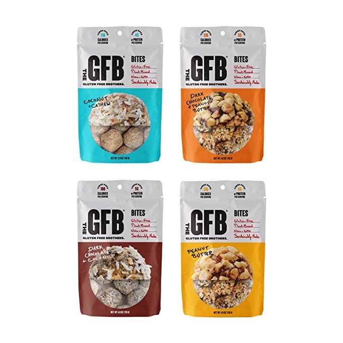 The Gluten Free Bar, Protein Bites, Variety Pack, 4 Ounce (4 Count), Vegan, Dairy Free, Non GMO, Soy Free - 856818008383