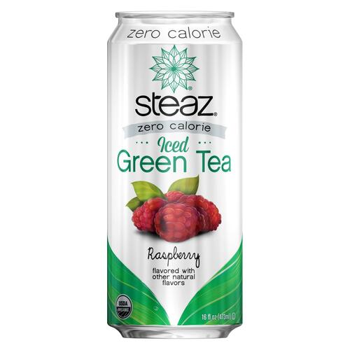 Steaz Zero Calorie Green Tea - Raspberry - Case Of 12 - 16 Fl Oz. - 856820160000