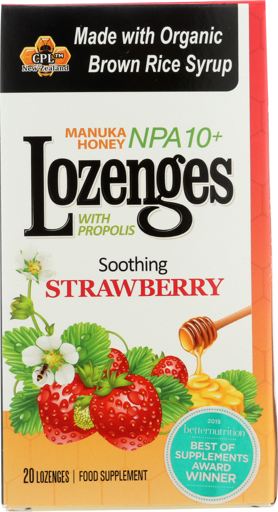 PRI: Propolis Lozenges Strawberry, 20 ct - 0856824003174